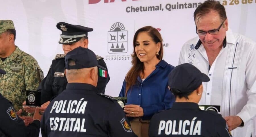 Mara Lezama reconoce la labor de las y los policías como pilar en la construcción de paz en Quintana Roo