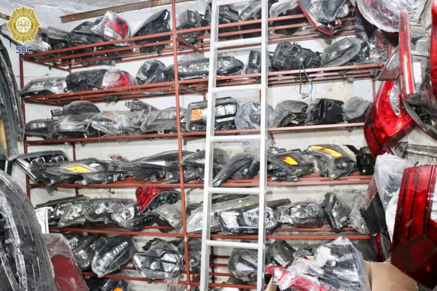 Aseguran más de 150 toneladas de autopartes robadas en falso hotel de la alcaldía Cuauhtémoc, CDMX