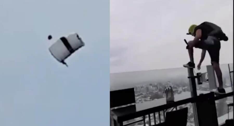 Video: Paracaidista se lanza sin permiso desde el piso 41 de un hotel Riu de Guadalajara, Jalisco