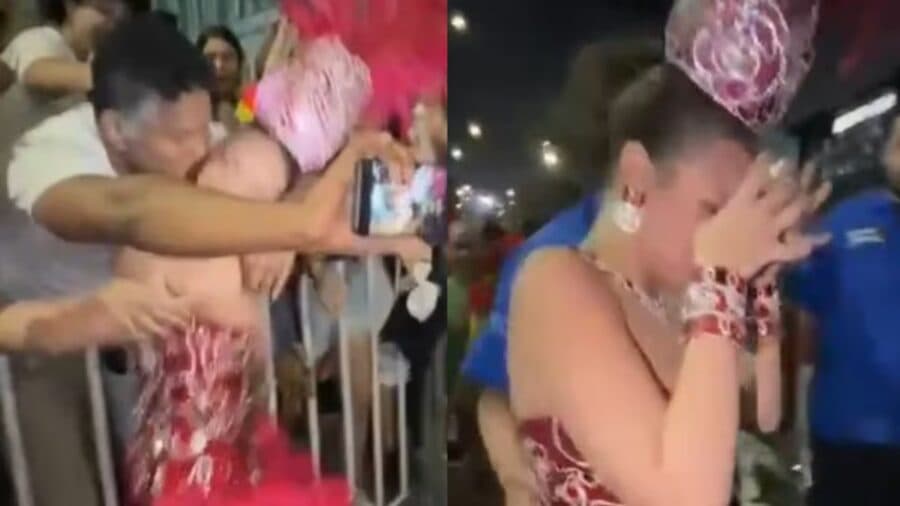 Video: Sujeto besa por la fuerza a una reina de carnaval en Colombia