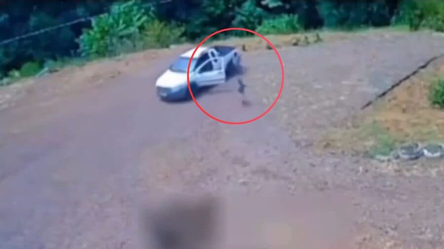 Video: Niños quitan el freno de mano a un auto y se cae por la ladera en Brasil