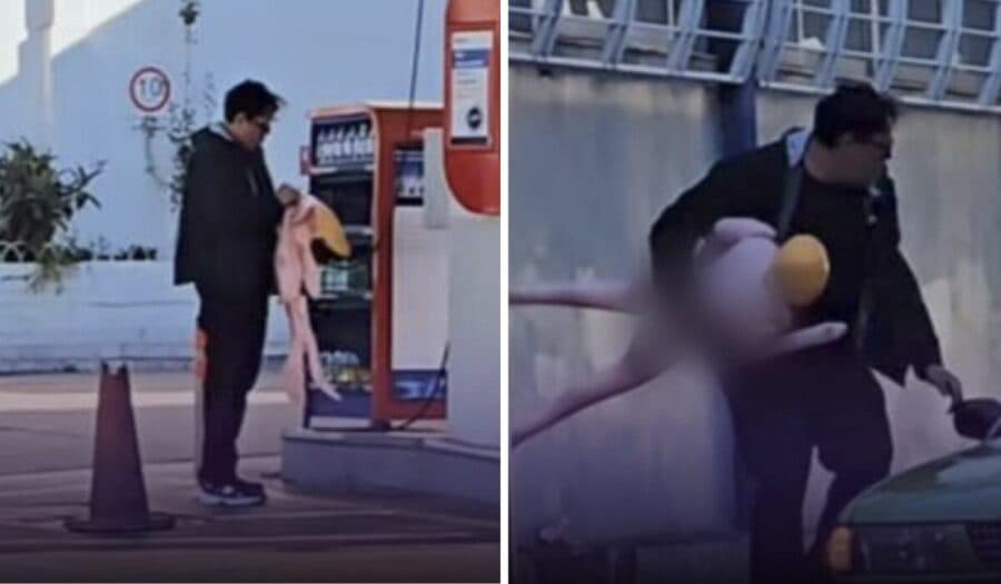 Video: Joven acude a gasolinera para inflar una muñeca sexual en León, Guanajuato