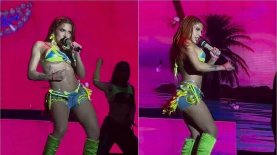 Video: Cantante Yeri Mua fuma marihuana en pleno escenario del Carnaval de Veracruz