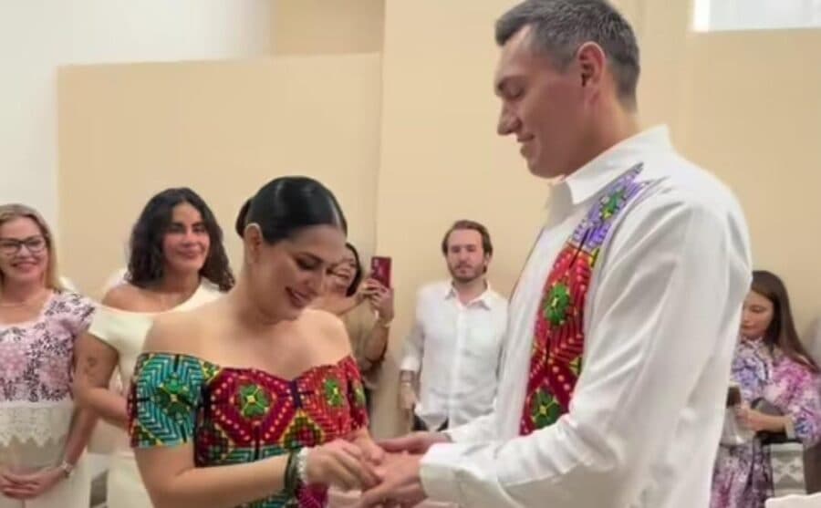 Se casan Estefanía Mercado y Eduardo Nájera en Playa del Carmen