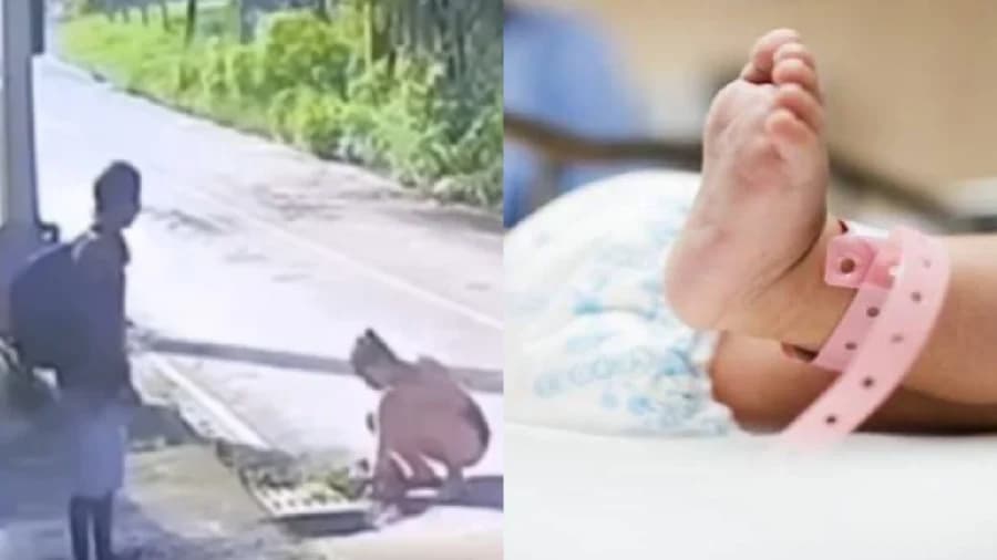 Video: Pareja arroja a su bebé recién nacida a una alcantarilla en Brasil