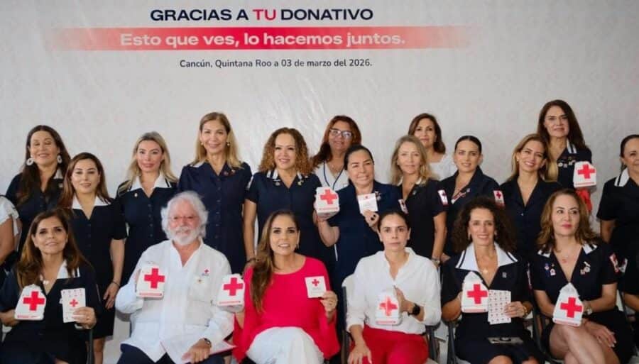 Inicia colecta 2026 de la Cruz Roja en Cancún; Mara Lezama llama a sumar voluntades para salvar más vidas