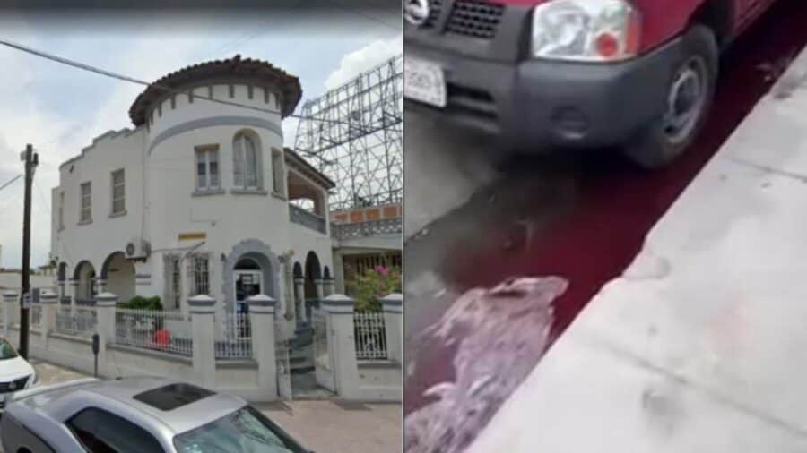 Acusan a embalsamadora de arrojar sangre directamente a la calle en Monterrey, Nuevo León