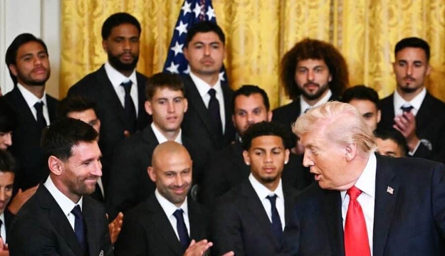 Video: Lionel Messi y el Inter Miami visitan a Donald Trump en la Casa Blanca