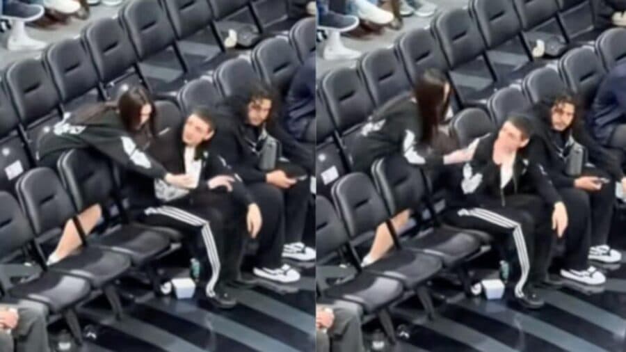 Video: Abuchean a Peso Pluma por negarle una foto a una fan durante un partido de la NBA