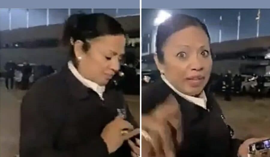 Video: Apodan “Lady Pepitas” a empleada de Fiscalía que insultó a policía en estadio de CU en Cdmx