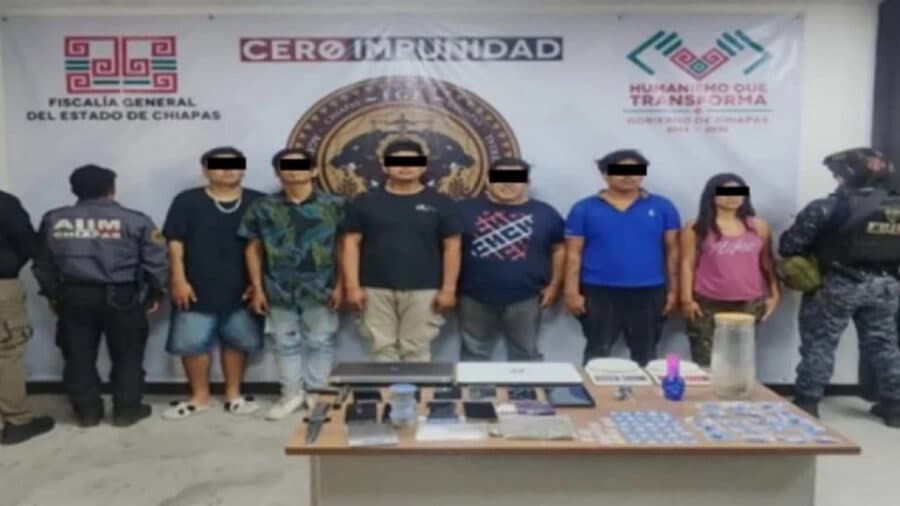 Capturan a seis integrantes del CJNG en Tuxtla Gutiérrez, Chiapas; les aseguran armas, drogas y vehículos