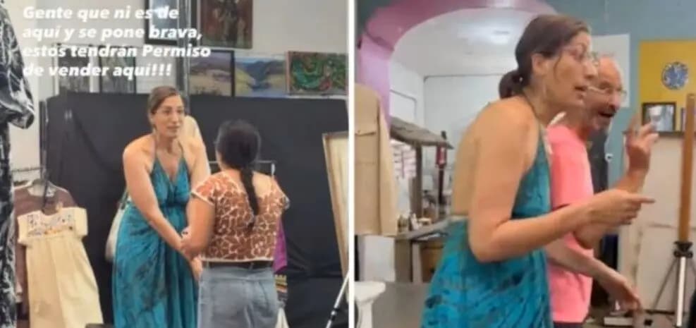 Video: Exhiben a turistas españoles discriminando a artesanas indígenas en Oaxaca