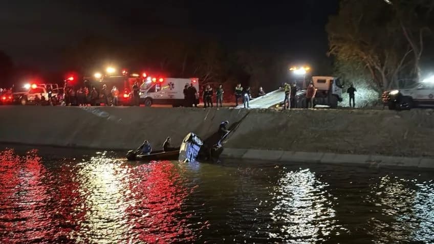 Mueren dos personas al caer a un canal de riego en Tamaulipas