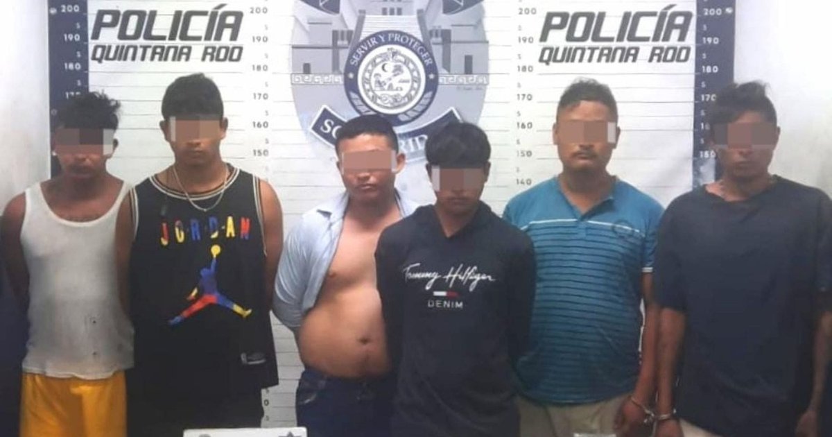 Detienen a seis sujetos por posesión de droga en Playa del Carmen