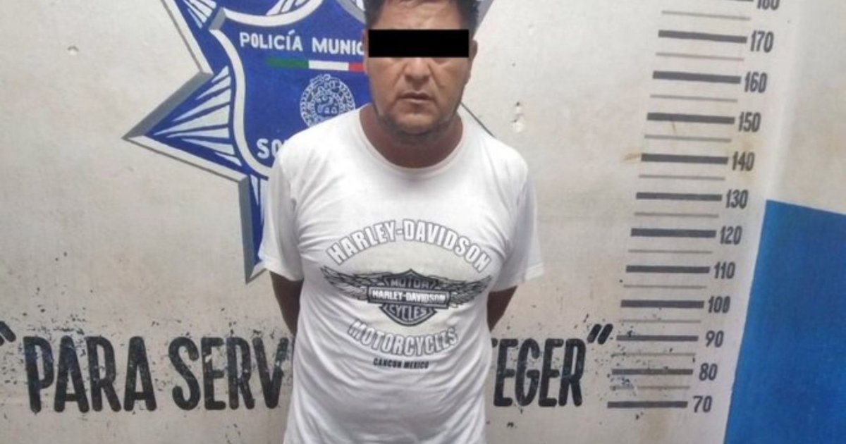 Detienen a un hombre por golpear a su esposa e hija en Playa del Carmen