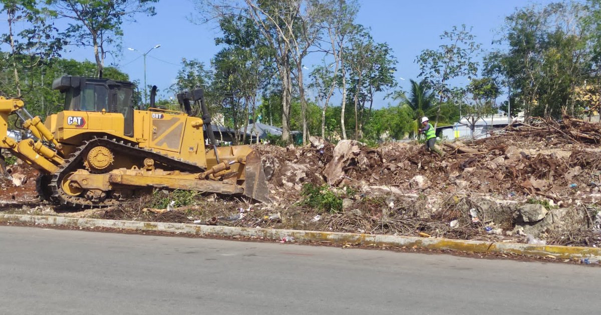 Mantienen avance de obras del Tren Maya en Playa del Carmen