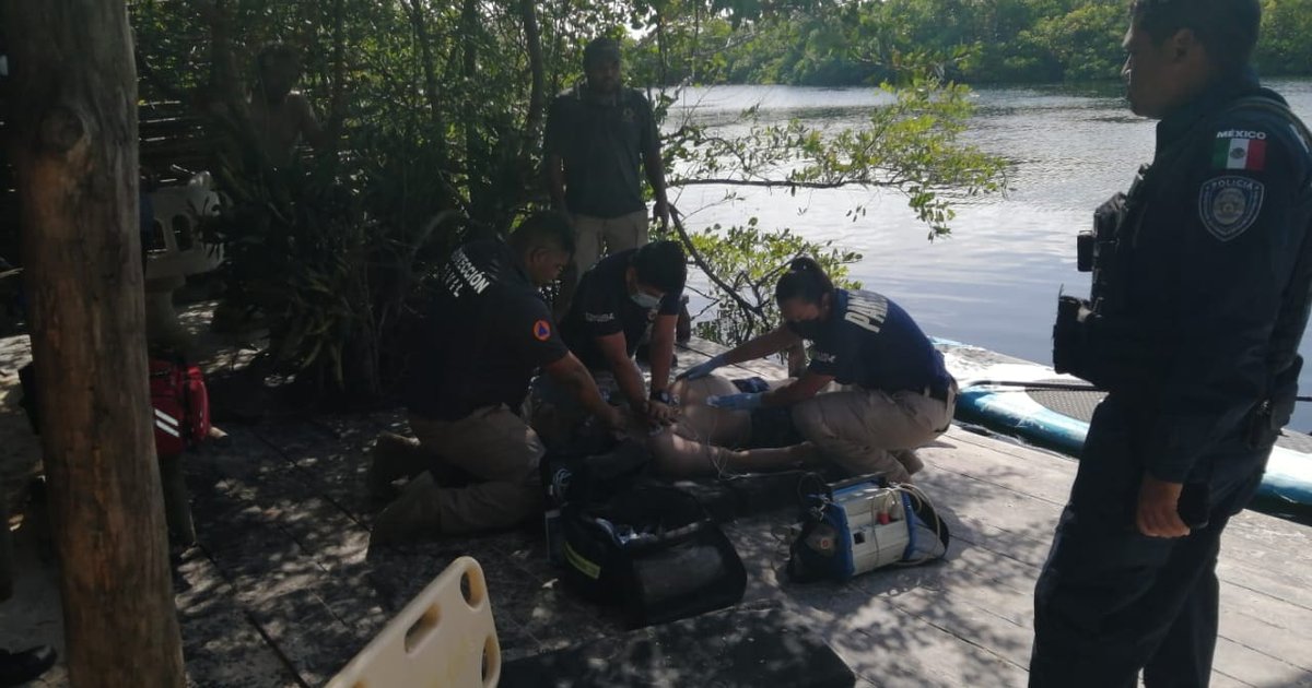 Por salvar a su hija, muere ahogado en un cenote de Tulum