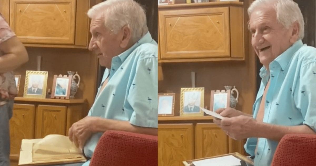 VIDEO: conmovedor momento en el que un abuelito actualiza foto de su ...