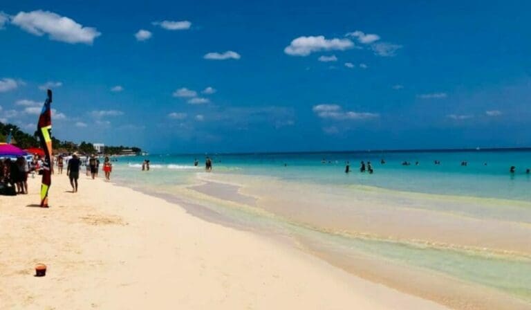 Costas libres de sargazo reciben a los vacacionistas en Playa del Carmen durante Semana Santa Costas libres de sargazo reciben a los vacacionistas en Playa del Carmen durante Semana Santa