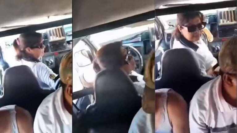 "Lady Combi" ataca y se pelea con pasaje en Cancún; "usted cree que con sus pinch#s 10 pesos me da para mi gasolina"
