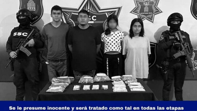 "Narconiños"; detienen a cuatro jóvenes por venta de droga en Cancún, incluida una menor de 13 años