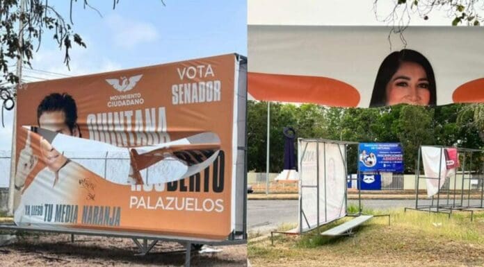 El partido Movimiento Ciudadano (MC) ha denunciado la presunta destrucción de su propaganda electoral en Chetumal.