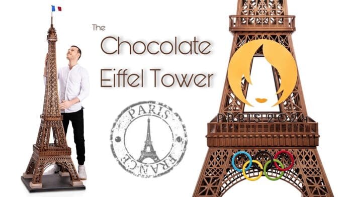 Crea chef torre Eiffel de chocolate de 2.4 metros para Olímpicos de París